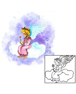 Angel Tattoo Religious & Spiritual tattoo | MPF-00127