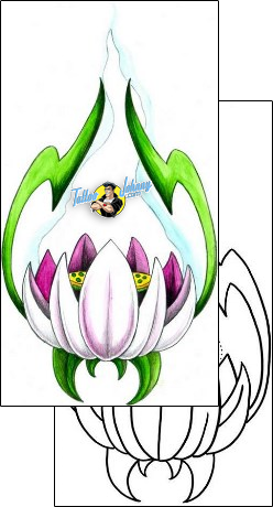 Lotus Tattoo plant-life-lotus-tattoos-mistress-of-pain-mpf-00131