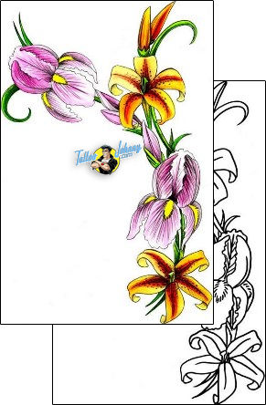 Lily Tattoo plant-life-lily-tattoos-mistress-of-pain-mpf-00145