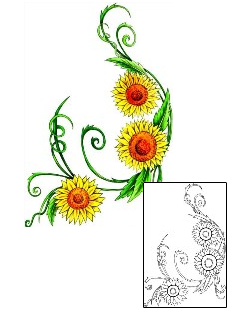 Sunflower Tattoo Plant Life tattoo | MPF-00188