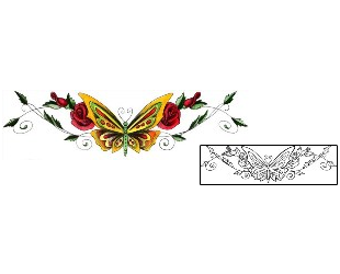 Butterfly Tattoo Plant Life tattoo | MPF-00269