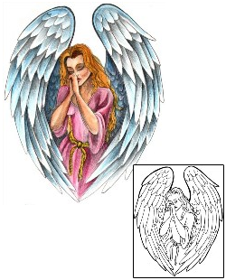 Angel Tattoo Religious & Spiritual tattoo | MPF-00278