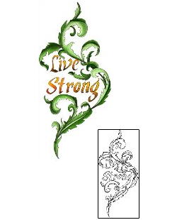 Lettering Tattoo Live Strong Tattoo