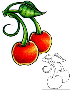 Cherry Tattoo For Women tattoo | MQF-00008