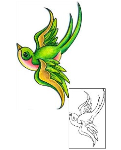 Bird Tattoo Animal tattoo | MQF-00017