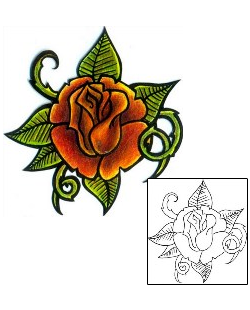 Rose Tattoo Plant Life tattoo | MQF-00058