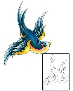 Swallow Tattoo Animal tattoo | MQF-00079