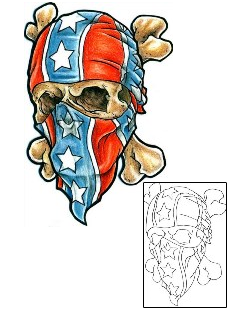 Crossbones Tattoo Horror tattoo | MQF-00081