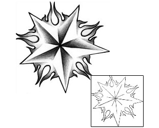 Nautical Star Tattoo Astronomy tattoo | MQF-00087