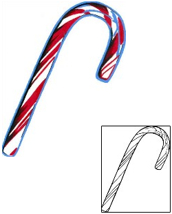 Candy Cane Tattoo MRF-00100