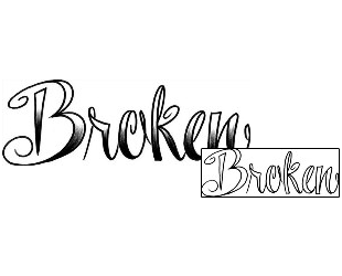 Picture of Broken Script Lettering Tattoo