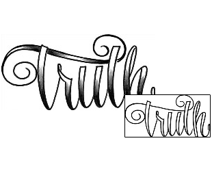 Picture of Truth Script Lettering Tattoo