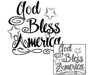 Lettering Tattoo God Bless America Lettering Tattoo