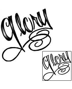 Picture of Glory Script Lettering Tattoo