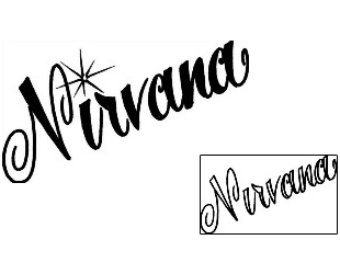 Picture of Nirvana Script Lettering Tattoo