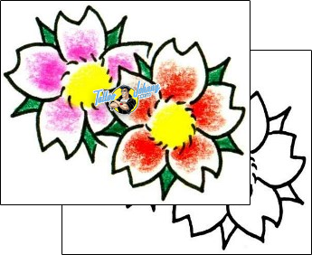 Flower Tattoo plant-life-flowers-tattoos-mike-smith-msf-00036