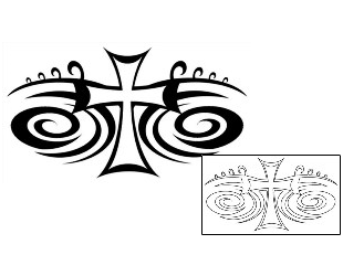 Cross Tattoo Religious & Spiritual tattoo | MVF-00022
