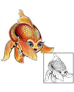 Koi Tattoo Marine Life tattoo | MWF-00015