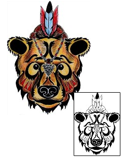 Bear Tattoo Ethnic tattoo | MWF-00036