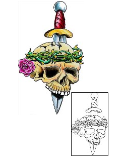 Dagger Tattoo Plant Life tattoo | MWF-00041