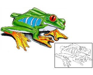 Frog Tattoo Reptiles & Amphibians tattoo | MWF-00044