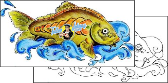 Fish Tattoo marine-life-fish-tattoos-mr-pork-mwf-00046