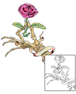 Rose Tattoo Specific Body Parts tattoo | MWF-00055