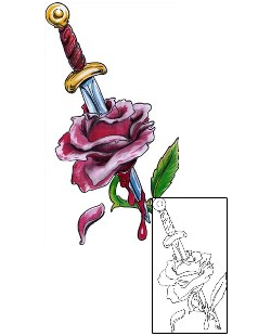 Dagger Tattoo Plant Life tattoo | MWF-00061