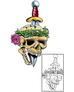 Skull Tattoo Horror tattoo | MWF-00062