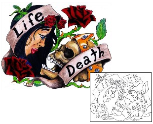 Woman Tattoo Plant Life tattoo | MWF-00097