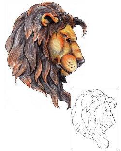 Lion Tattoo Animal tattoo | MWF-00117