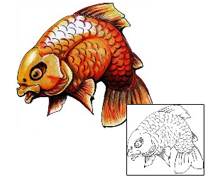 Fish Tattoo Marine Life tattoo | MWF-00122