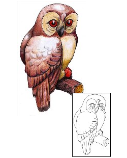 Owl Tattoo Animal tattoo | MWF-00138
