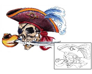 Pirate Tattoo Miscellaneous tattoo | MWF-00140
