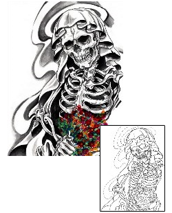Skeleton Tattoo Horror tattoo | MXF-00031