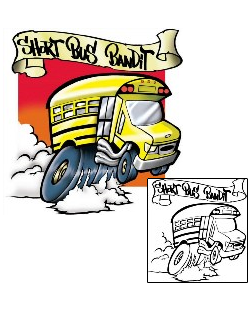 Miscellaneous Tattoo Short Bus Bandit Tattoo