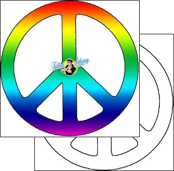 Peace Symbol Tattoo n2f-00126