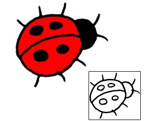 Ladybug Tattoo Insects tattoo | N2F-00138