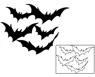 Bat Tattoo Animal tattoo | N2F-00139