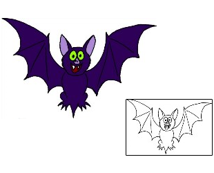 Bat Tattoo Animal tattoo | N2F-00140