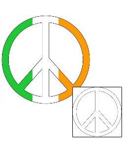 Peace Symbol Tattoo Irish Peace Sign Tattoo