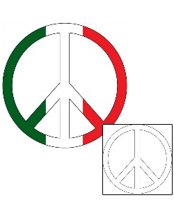 Peace Symbol Tattoo Miscellaneous tattoo | N2F-00145