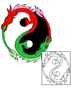 Yin Yang Tattoo Miscellaneous tattoo | N2F-00154