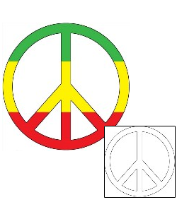 Peace Symbol Tattoo Miscellaneous tattoo | N2F-00155