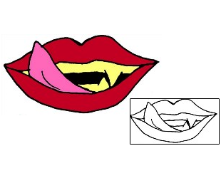 Lip Print Tattoo N2F-00158