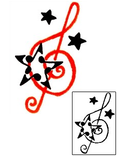 Music Tattoo Miscellaneous tattoo | NIF-00044