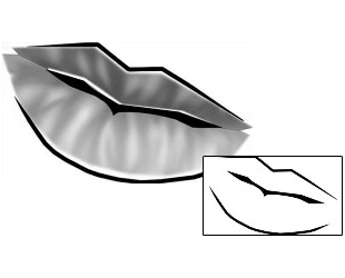 Lip Print Tattoo NOF-00189