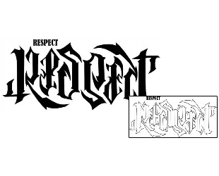 Lettering Tattoo Respect Lettering Tattoo