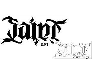 Picture of Saint Lettering Tattoo