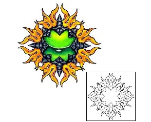 Picture of Solar Gem Sun Tattoo